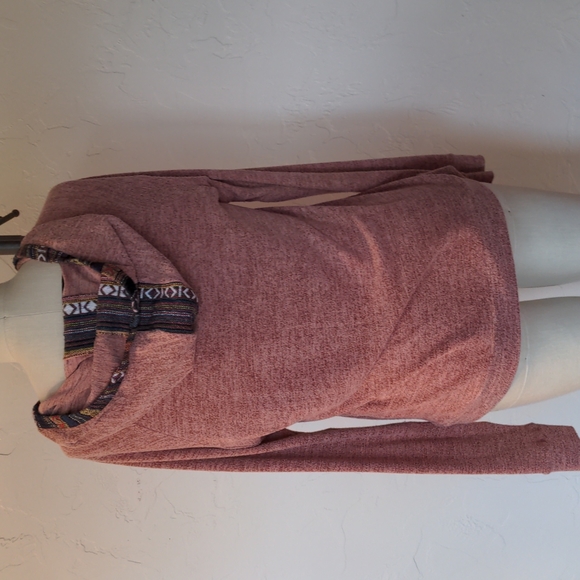 Rose pink lightweight sweatshirt hoodie, boho, surfer, Beach - Picture 4 of 8